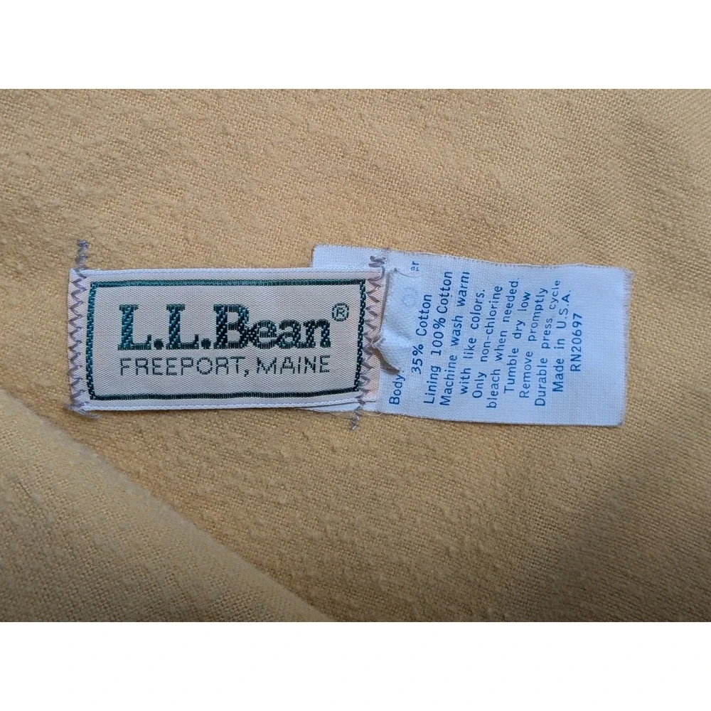 Vintage Made in USA L.L.Bean Pants Men's Khaki 36x29 Heavy Warm Fleece Lined